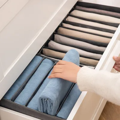 Produktbild von Kleiderschrank Organizer,Faltbare,für Jeans,Hosen,T-Shirts,Unterwäsche