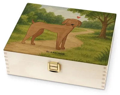 Produktbild von Mr. & Mrs. Panda Teedose Hund Dogge Design - Weiß - Geschenk, Hunde, Herz, Tee Organizer, für Paare, Hundemotiv, Teebox, Teekiste, Great Dane, Box