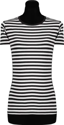 Produktbild von Ringelshirt schwarz-weiß - Faschingskostüm Damen Größe: XL