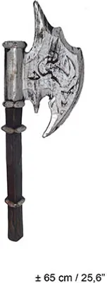 Produktbild von Beil Axt Länge 65 cm - Schwarz Grau | Zubehör Kostüm Halloween Karneval