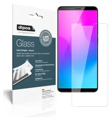 Produktbild von 2x Schutzfolie für ZTE Nubia M3 - Anti-Shock 9H Folie dipos Glass Kunststoffglas