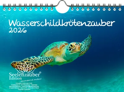 Produktbild von Wasserschildkrötenzauber DIN A5 Kalender für 2026 Wasserschildkröten - Seelenzauber