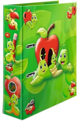 Produktbild von HERMA Motiv-Ordner A4 Fritz der Wurm, A4, Halteöse, Karton, Mehrfarbig, 7 cm, Leiter