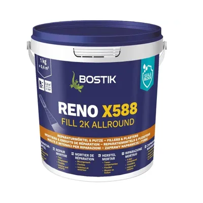 Produktbild von Bostik Reno X588 Fill 2K Allround 1Kg Eimer Reparaturmörtel