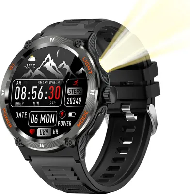 Produktbild von INF Smartwatch mit Fitness-Tracker, Herzfrequenz- und Schlafüberwachung Schwarz