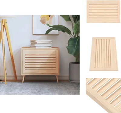 Obrázek produktu pro vidaXL Dveře šatní skříně se žaluzií 39,5x59,4 cm borovicový masiv - Dveře šatní skříně