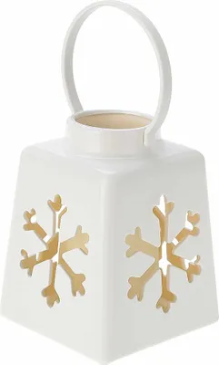 Zdjęcie produktu dla Świąteczny lampion ze świecą LED, 14 cm