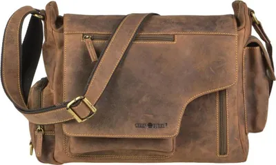 Zdjęcie produktu dla Greenburry skórzana torba na ramię VINTAGE brązowa damska męska messenger 1763AM-25