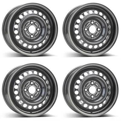 Productafbeelding van 4 stalen velgen, 5.5Jx14 inch, ET45, 4x100 boutgaten, geschikt voor Honda Jazz. Set van 4