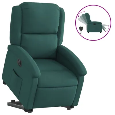 Produktbild von vidaXL Relaxsessel mit Aufstehhilfe Elektrisch Dunkelgrün Stoff
