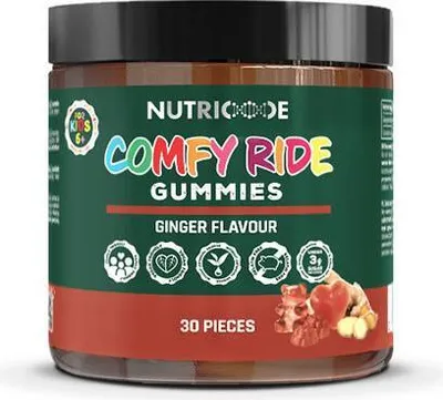 Produktbild von FM Nutricode Comfy Ride Gummies Gummibärchen mit Ingwergeschmack für Erwachsene und Kinder 120g