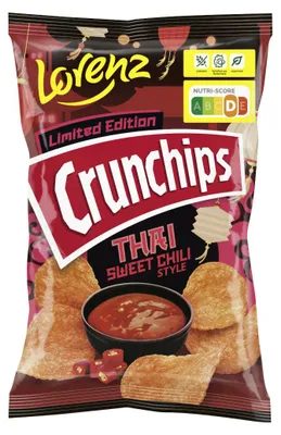 Produktbild von Lorenz Crunchips Thai Sweet Chili Style Kartoffelchips Packung 130g