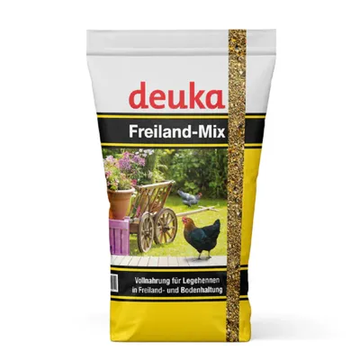 Produktbild von deuka Freiland-Mix 10 kg | Hühnerfutter | Abwechslungsreiches Alleinfutter | Vollnahrung für Legehennen | Freiland- und Bodenhaltung | Alleinfuttermittel