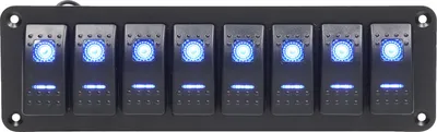 Obrázok produktu pre 8-rýchlostný spínací panel, námorný lodný kolískový spínač, LED spínací panel, vypínací spínací panel, 8-rýchlostný kolískový spínač, vodotesný kolískový spínací panel