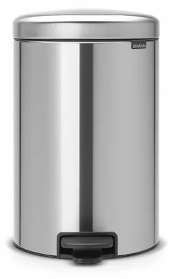 Image de Poubelle à pédale newIcon - 20 L, acier mat FPP