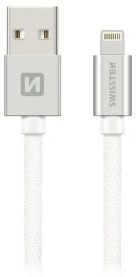 Produktbild von Datenkabel Textil usb / Lightning mfi 1,2 m silver