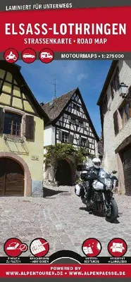 Produktbild von MoTourMaps Elsass & Lothringen Auto- und Motorradkarte 1:275.000