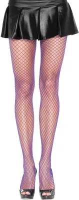 Produktbild von Klassische Netzstrumpfhose neon-lila Größe: XL
