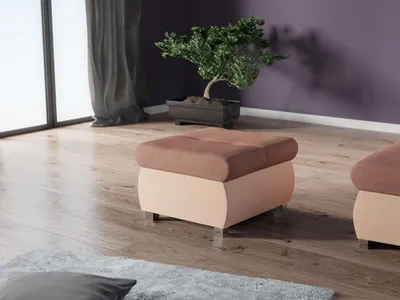 Immagine prodotto di Piccolo pouf ABEL 1 - albicocca / rosa