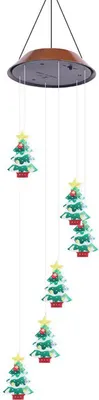 Zdjęcie produktu dla Yard Solar Wind Chime Light Zasilany diodami LED dzwonek do ogrodu na patio