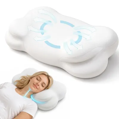 Zdjęcie produktu dla Ergonomiczna poduszka pod głowę z pianki memory, idealna dla osób śpiących na boku i na plecach