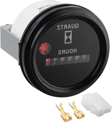 Productafbeelding van Bedrijfsuren Meter - Urenteller Motor - Motoren Bijhouden - Universeel Toepasbaar - 8 x 6 x 6 cm - Zwart