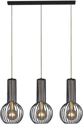 Productafbeelding van Moderne zwarte en gouden kroonluchter Kaja ARVI K-4521
