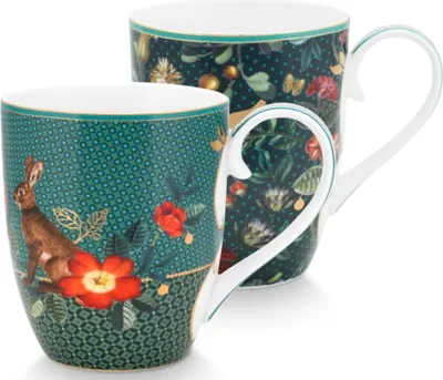 Produktbild von PIP STUDIO Winter Wonderland Henkelbecher 450 ml Set2