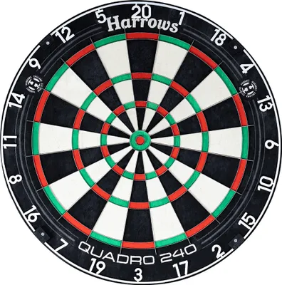 A dartboard with numbers and scoring sections.