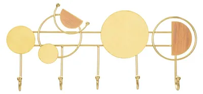Produktbild von Wandgarderobe WEDNESDAY aus goldenem Metall