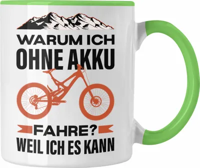 Produktbild von Trendation - Fahrradfahrer Geschenk Tasse mit Spruch Rennrad Mountainbike Geschenkidee Radfahrer Lustig (Grün)