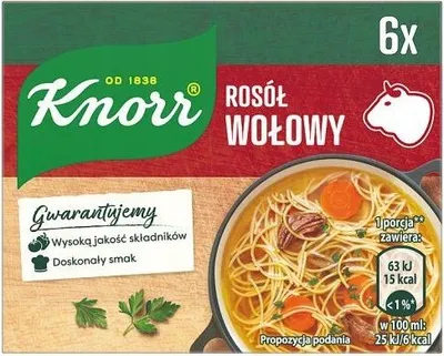 Obrázok produktu pre Rosół wołowy Knorr 6 sztuk po 60 g