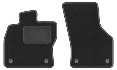 Productafbeelding van Velours voormatten voor Volkswagen Golf VII vanaf 2012 (hatchback/stationwagen) – 2-delig, grafiet, op maat – Wielganizator LUX