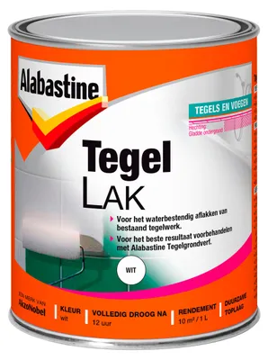 Productafbeelding van Alabastine - Tegellak - Wit - 1 L