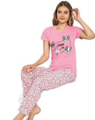 Produktbild von Damen Pyjama Schlafanzug Rosa M Kurz 2-Teiler Set A-86