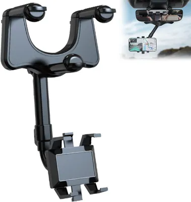 Produktbild von Auto Handyhalterung für Rückspiegel – 360° Drehbar & Ausziehbar