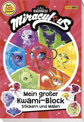 Produktbild von Miraculous: Mein großer Kwami-Block - Stickern und Malen