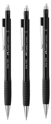 Produktbild von Faber-Castell - Druckbleistift Grip 1345 Schwarz, 3 Stück