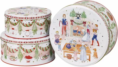 Produktbild von Hutschenreuther Weihnachtsschmaus Set 3 Plätzchendosen 02426-727522-05583 4011699900027