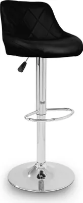 Produktbild von Aga Barhocker Schwarz aus Kunstleder 360° drehbar höhenverstellbar, Barstuhl, Küchenhocker, Barhocker, Barstuhl, Bistrohocker
