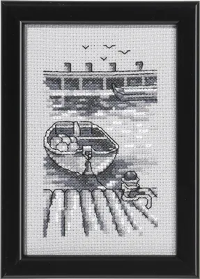 Produktbild von Permin Kreuzstich Stickpackung "Boot I", Zählmuster, 9,5x14,5cm, 13-8377
