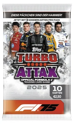 Obrázek produktu pro Topps – Turbo Attax Formule 1 2025 – sběratelské kartičky – 1 balíček