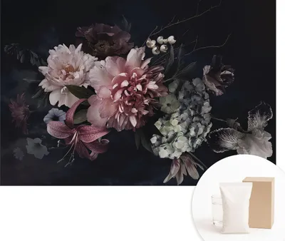 Obrázek produktu pro Samolepicí fototapeta – nástěnné obrazy do obývacího pokoje – 104 x 70 cm – dekorativní fólie na stěny – moderní design pro výzdobu stěn – tapety do interiérů – květinová kompozice