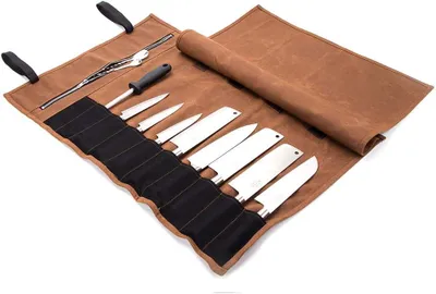 Obrázok produktu pre Taška na nože 15 priehradiek, 75x47,8 cm, voskované plátno, vodotesná, do kuchyne