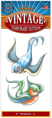 Produktbild von Schwalben Klebe-Tattoo - Fasching Halloween Karneval