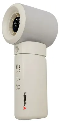 Produktbild von Verbatim 32344, Weiß, Silber, 1 Lüfter, 7,5 h, 16000 RPM, Handventilator, 6,5 W