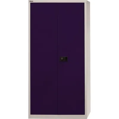 Produktbild von BISLEY Stahlschrank Universal E782A04505 lichtgrau, oxofordblau 91,4 x 40,0 x 195,0 cm, aufgebaut