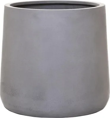 Produktbild von VIVANNO Blumentopf Fiberglas VEKRA Rund, Betongrau Beton-Design - 55x50 cm