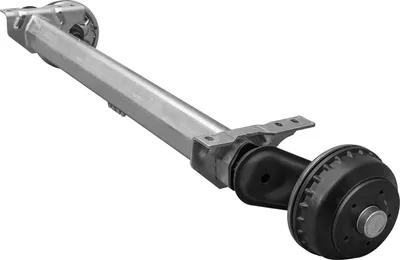 Produktbild von AL-KO COMPACT gebremste Anhängerachse 1350 kg 5x112 1100 mm 1500 mm Bremsachse für PKW Anhänger Autoanhänger Transportanhänger Autotransporter Kippanh