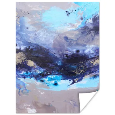Produktbild von MuchoWow® Poster Blau - Grau - Kunst - Abstrakt - Farbe 60x80 cm - Schlafzimmer Dekoration